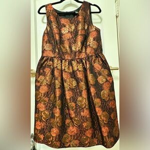 J,Crew Collection Metallic Brocade Dress Sz 8